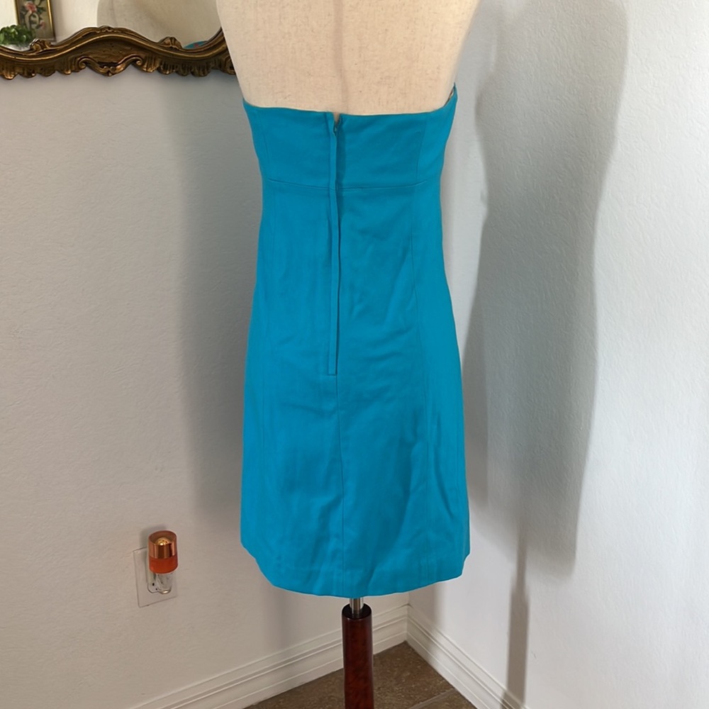 Lilly Pulitzer Strapless‎ Dress in Blue and Red - Picture 4 of 7